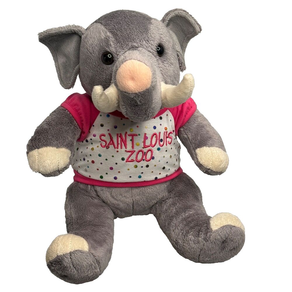 Build-A-Bear 18” Elephant Plush w/ Sound & St. Louis Zoo Shirt